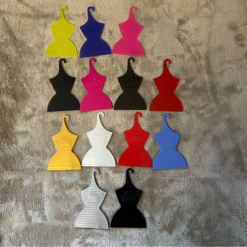 14 LOL Doll Dress Form Doll Clothes Hangers - Assorted Colors